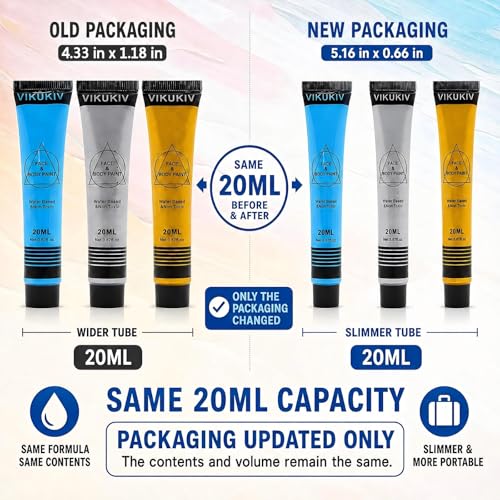 14-Color Water-Based Face & Body Paint Kit for Halloween & Parties, Safe & Long-Lasting