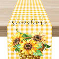 Sunflower Table Runner 13x36 Inches - Rustic Farmhouse Decor, Boho Floral Summer Centerpiece