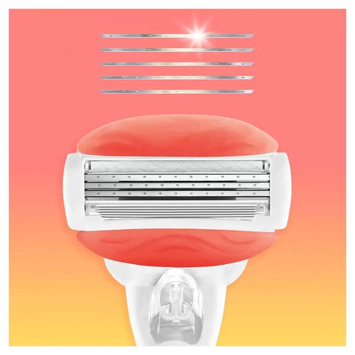 Gillette Venus Comfort Glide Sunny Citrus Women's Razor Plus 12 Blade Refills