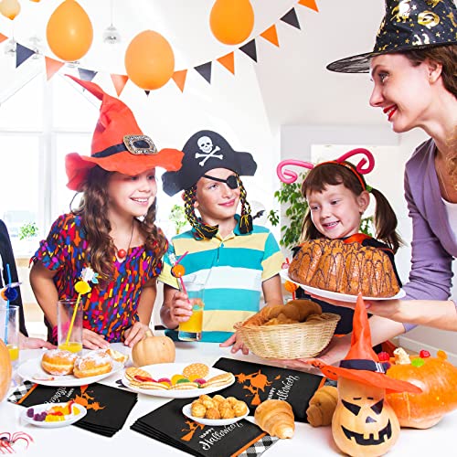 Halloween Witch Paper Napkins - 100 Disposable Cocktail & Dinner Tissues