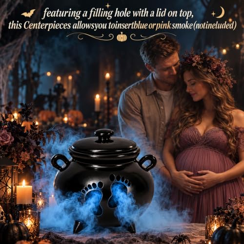 Halloween Gender Reveal Cauldron Centerpiece - Spooky Baby Shower Decor
