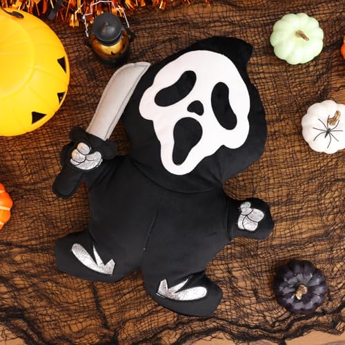 Halloween Ghost Throw Pillow - Spooky Decor Cushion for Sofa & Bed