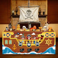Pirate Ship Tablecloth - Nautical Halloween Party Decorations, 6FT