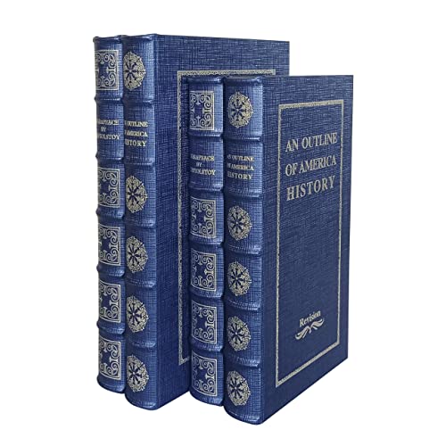 Decorative Faux Leather Book Boxes Set - Blue, Large & Small, Home Decor