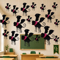 Pink and Black Flying Monkey Decorations - Wizard Party Hanging Set, 18 Pcs