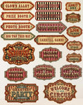 Halloween Creepy Circus Wall Decor Set - 20pcs Haunted Carnival Signs
