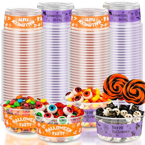 Halloween Plastic Candy Bowls 12oz Bulk Disposable Serving Dishes Party Supplies