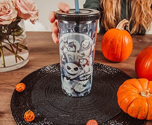 The Nightmare Before Christmas Carnival Cup with Reusable Straw, Leakproof Lid, 20oz