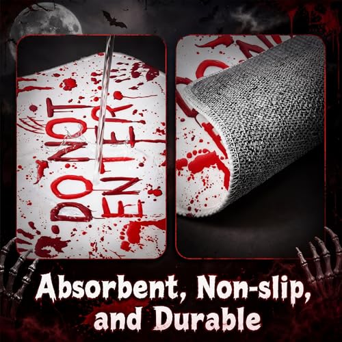 Halloween Bloody Horror Bath Mat Do Not Enter - Large Non Slip Decor