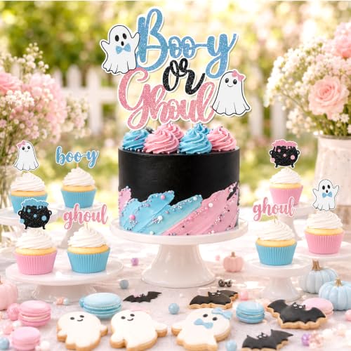 Halloween Gender Reveal Decorations Kit Booy or Ghoul for Baby Shower - Variation of Halloween