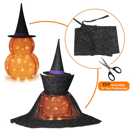 Orange 3FT Halloween Collapsible Pumpkin Decoration with LED Lights