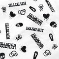 Halloween Bachelorette Confetti Set - Gothic Skull Heart Glitter Decor, 115pcs