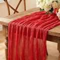 Red Cheesecloth Table Runner - 10FT Rustic Boho Wedding & Party Decor - Variation of THIS listing