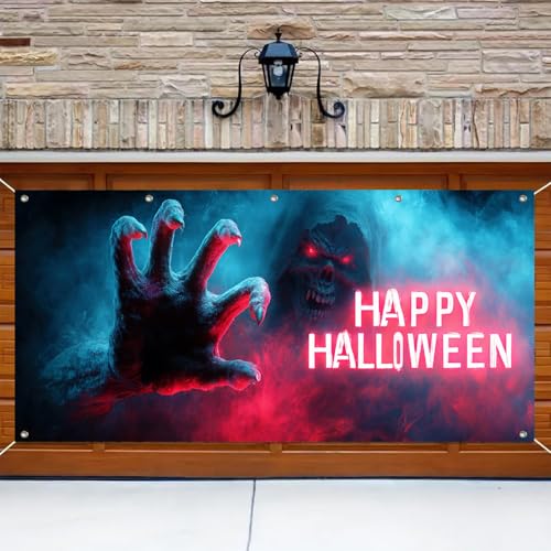 HOMETITUTE Halloween Garage Door Cover Banner 13x6ft - Garage Banner#7