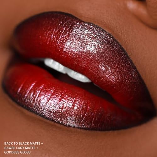 Liquid Matte Lipstick Back to Black 0.24 Fl Oz - Long Lasting, High Pigment, Vegan