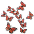 24PCS 3D Monarch Butterfly Wall Decor Set - Realistic Butterfly Decorations for Home & Party
