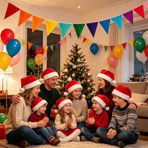 Rainbow Triangle Banners Set for Party Decorations - 72PCS Garland Flags