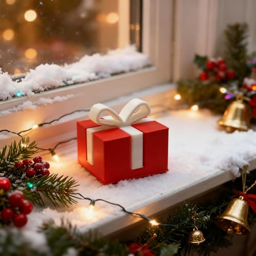 Christmas Figurine with Bow Design - Indoor & Outdoor Holiday Decor - Style21