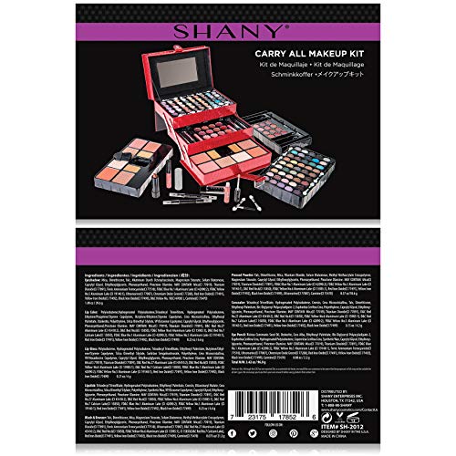 All-In-One Makeup Set with 67 Colors & Mirror - Red Variation
