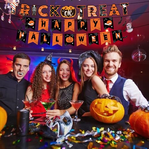 Halloween Party Decorations Kit with Banners, Hanging Swirls & Ghost Pumpkin Streamers