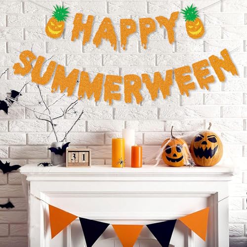 Summer Halloween Banner Spooky & Summer Theme Party Decor