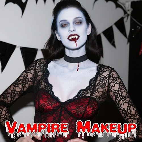 Halloween Zombie Makeup Kit with Face Paint, Fake Blood & Sponge - Zmobie Variation