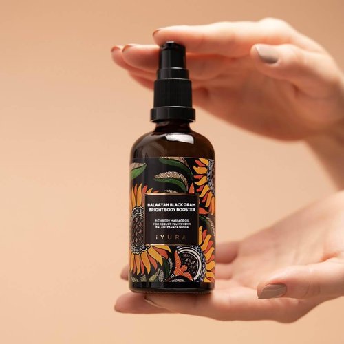 iYURA Balaayah Black Gram Body Booster Oil - Luxurious Ayurvedic Massage & Moisturizer | Fast-Absorbing, Non-Sticky | 3.38 fl oz