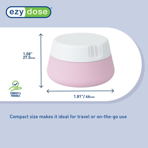 EZY DOSE Silicone Jar, Multi-Purpose Travel-Sized Container, Washable and Reusable, Versatile and Durable Container for Storage, Organizing and Preserving, Pink, Beige, and Peach, BPA Free, 3-Pack