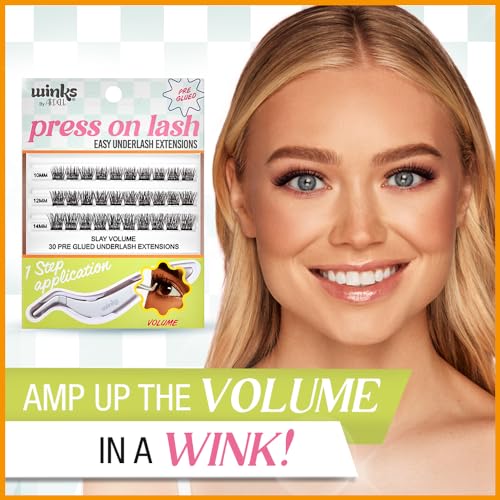 Volume Press On Eyelash Extensions - DIY Clusters, 30 Individual Natural Lashes - Pack of 1