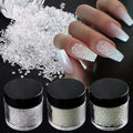 Mini Rhinestones for Nails 1.5mm Clear AB Pixie Crystals - Glitter Nail Art Decorations