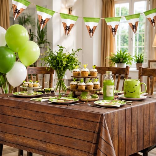 Halloween Decorations Set with Banner and Rustic Tablecloth - Country Style Party Supplies