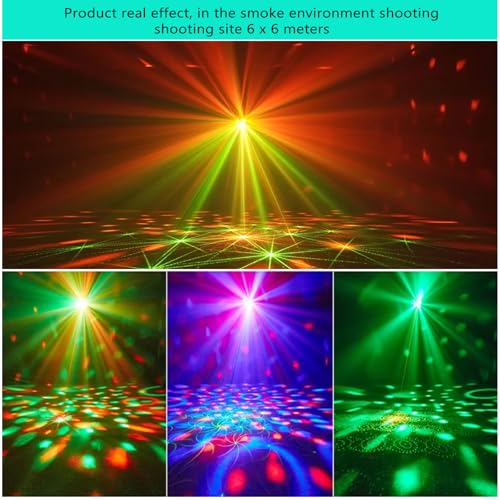 4-in-1 Disco Party Lights with RGB and Laser Patterns for Home & Club DJ Events