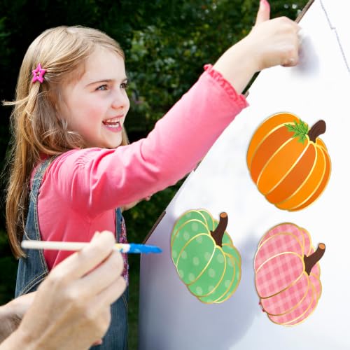 Gold Foil Pumpkin Cutouts for Fall & Thanksgiving Decor - 54 Pieces