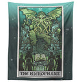 The Hierophant Tarot Card Tapestry - Cthulhu Horror Wall Hanging - Multicolor 80x68 Inches