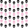 Halloween Skull Decor Garland Set - Pink & Black, 8 Pieces, 43 Inch