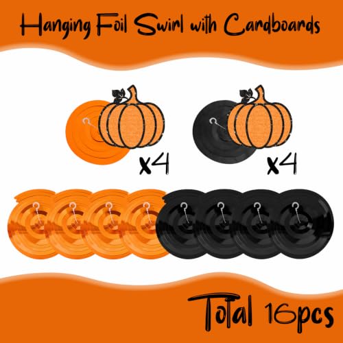 Halloween Pumpkin Hanging Decorations Set - Fall Harvest & Party Decor