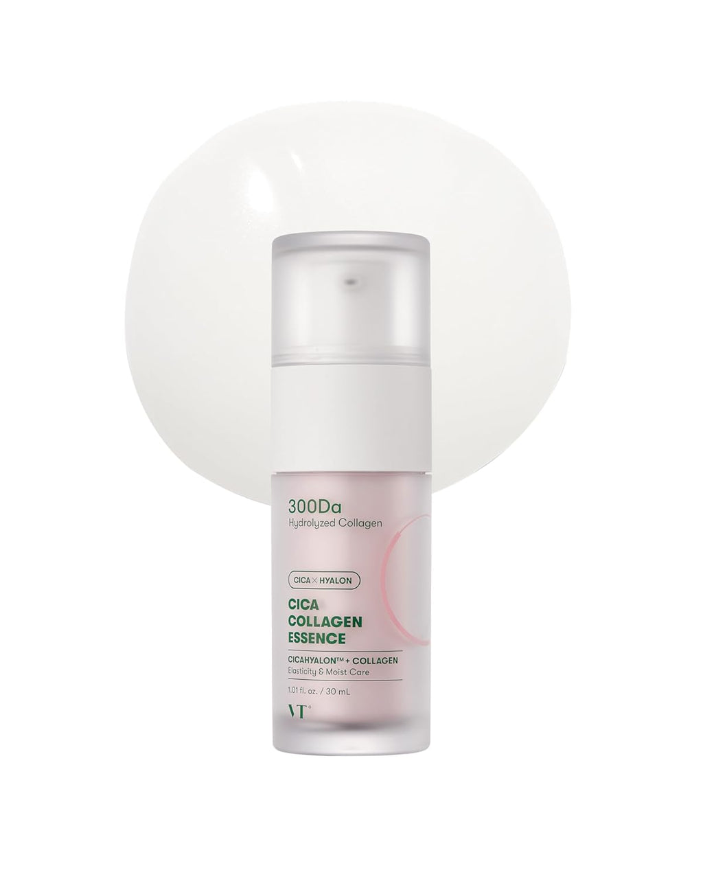 VT COSMETICS Cica Collagen Essence - 300Da Collagen Extract & Peptide Complex for Firm, Plump Skin | Korean Skincare, Pink Serum