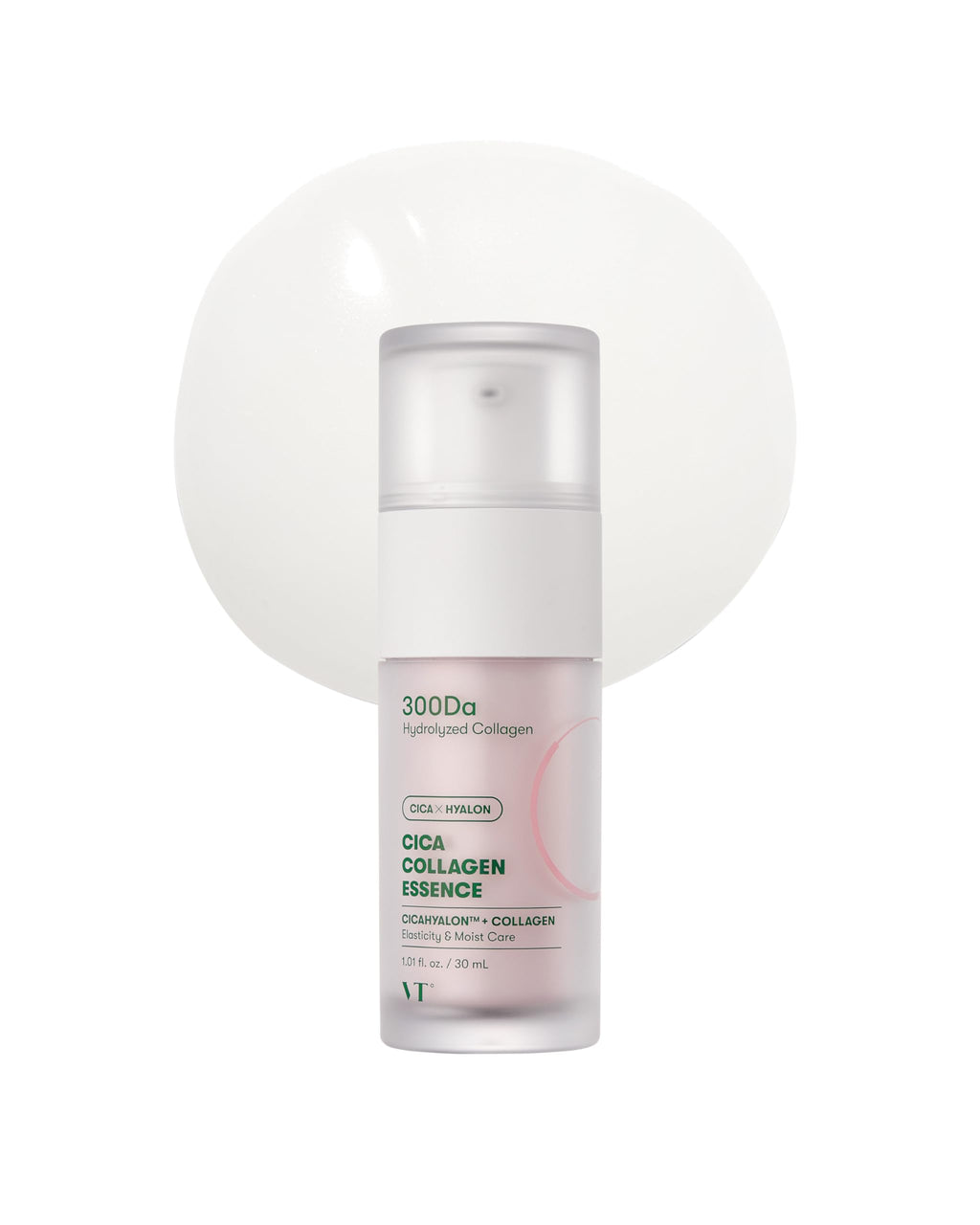 VT COSMETICS Cica Collagen Essence, 300Da Collagen Extract & Peptide Complex for Firming, Plumping, and Improving Skin Elasticity. Korean Skincare, Pink Collagen Serum