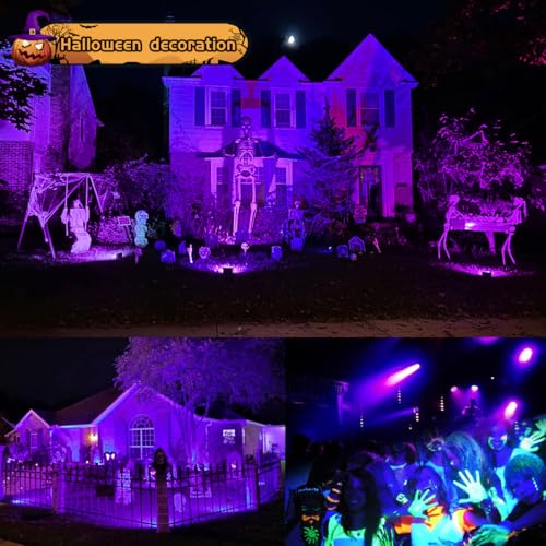 Black Light Flood Light 80W Outdoor UV LED for Glow Party, Halloween, Stage, Aquarium - Variation 2