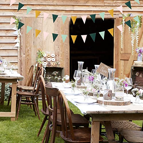 Sage Green & Pink Gold Party Decorations Set - Boho Baby Shower Bridal Wedding