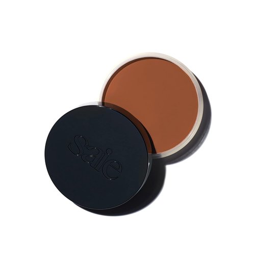 Saie Sun Melt Cream Bronzer - Buildable Balm for Effortless Sculpting - Tan Bronze (1 oz) with Vitamin C & Nourishing Ingredients