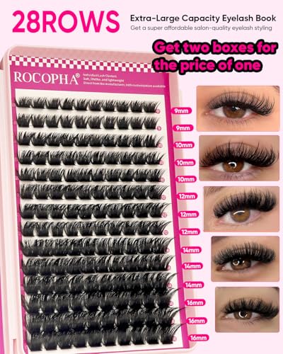 Mega Volume False Eyelash Clusters Kit - Fluffy, Wispy, Reusable Lashes
