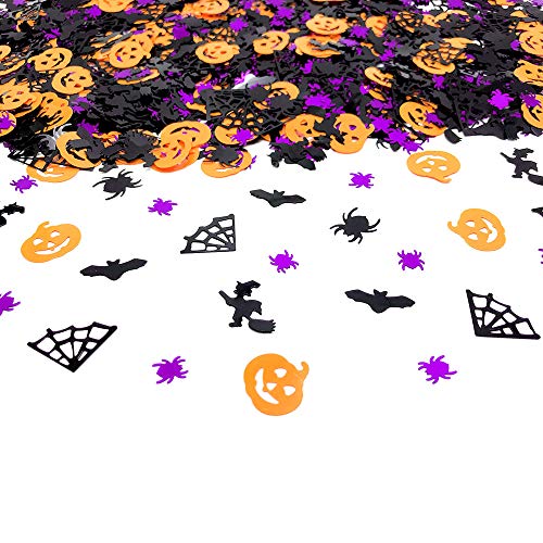 Halloween Confetti Sprinkles Set - Pumpkin Bat Spider Web Witches - Party Table Decor - Halloween 1