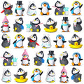 Cute Mini Penguin Figurines Set - 30 Pcs Winter Cake Toppers & Party Decorations