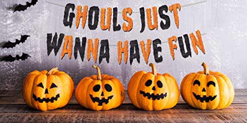 Pre-String Ghouls Just Wanna Have Fun Glitter Banner - Birthday Party Decorations