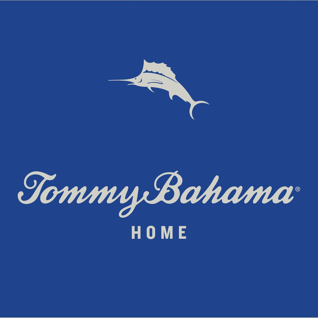 Tommy Bahama King Quilt Set - Reversible Cotton Bedding with Matching Shams | Oeko-Tex Certified, Southern Breeze Dark Blue