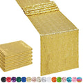 Gold Sequin Table Runner Set - 12x72 Inch, 6PCS, Wedding & Party Decor