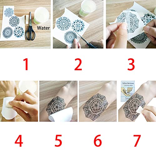 Temporary Tattoos for Parties & Festivals - Pattern A, 150+ Designs, Waterproof & Skin-Safe