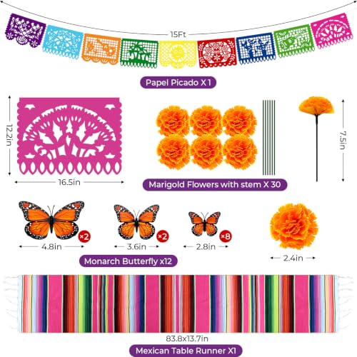 Dia De Los Muertos Decoration Set - Mexican Altar & Party Decor Kit