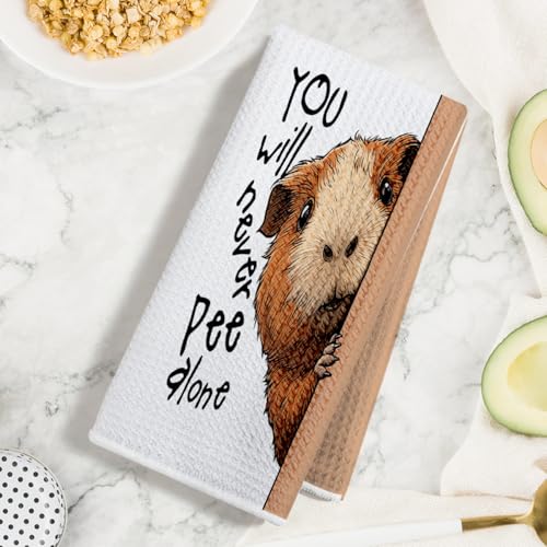 Funny Squirrel Guinea Pig Hand Towels - Multi 1502 - Cute Kitchen & Bathroom Decor
